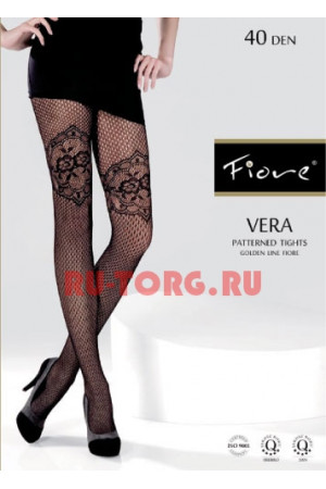 Fiore - VERA 40 колготки жен.(сетка имитация чулок)